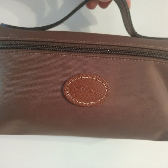 Longchamp Bags Longchamp Le Pliage Brown Nylon Cosmetics Case